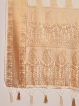 Mimosa Women's Woven Design Kasavu Art Silk Saree With Blouse Piece : SA00001197CRFREE