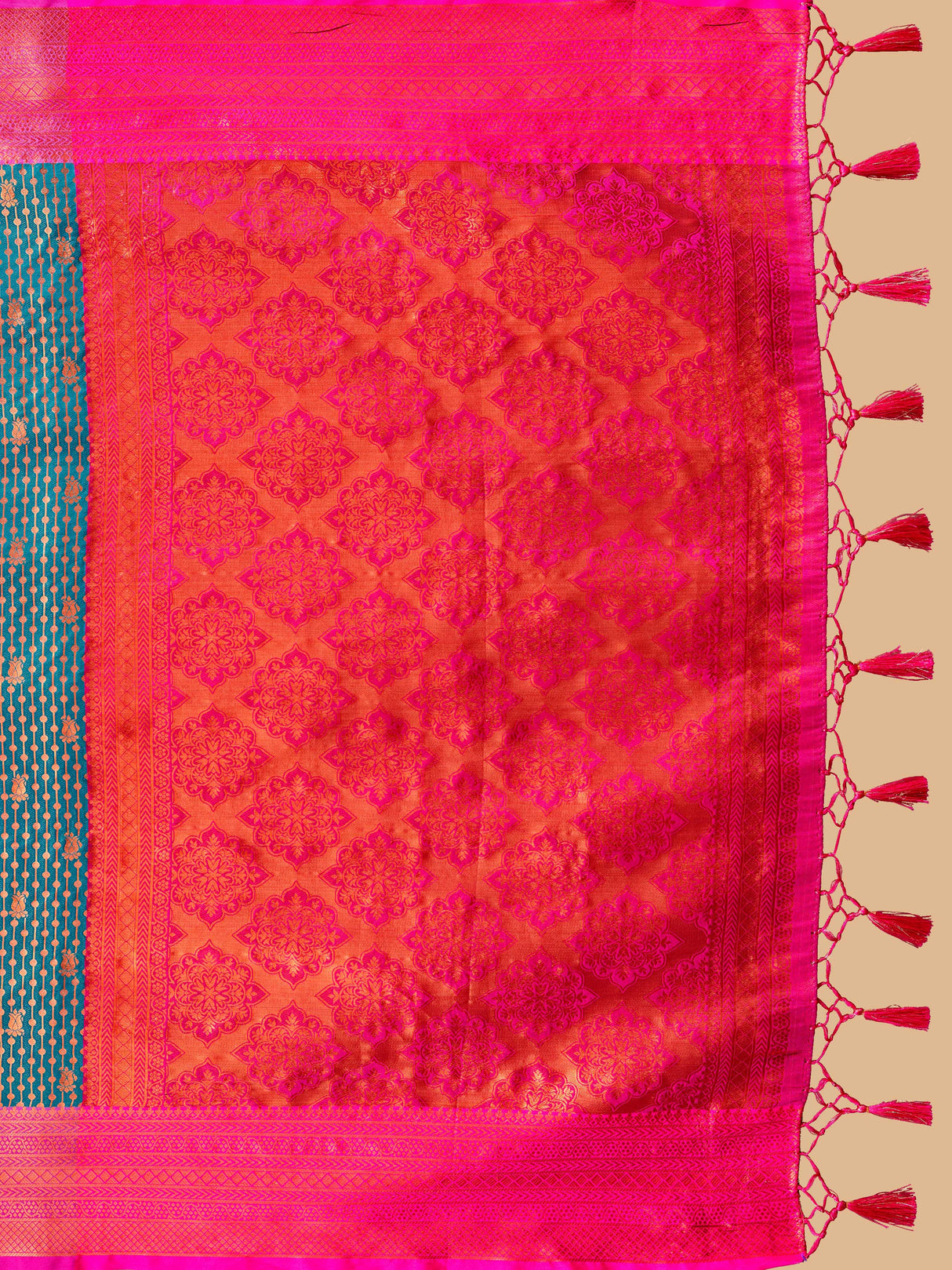 Mimosa Women's Woven Design Kanjivaram Style Art Silk Saree With Blouse Piece : SA00001290RMFREE