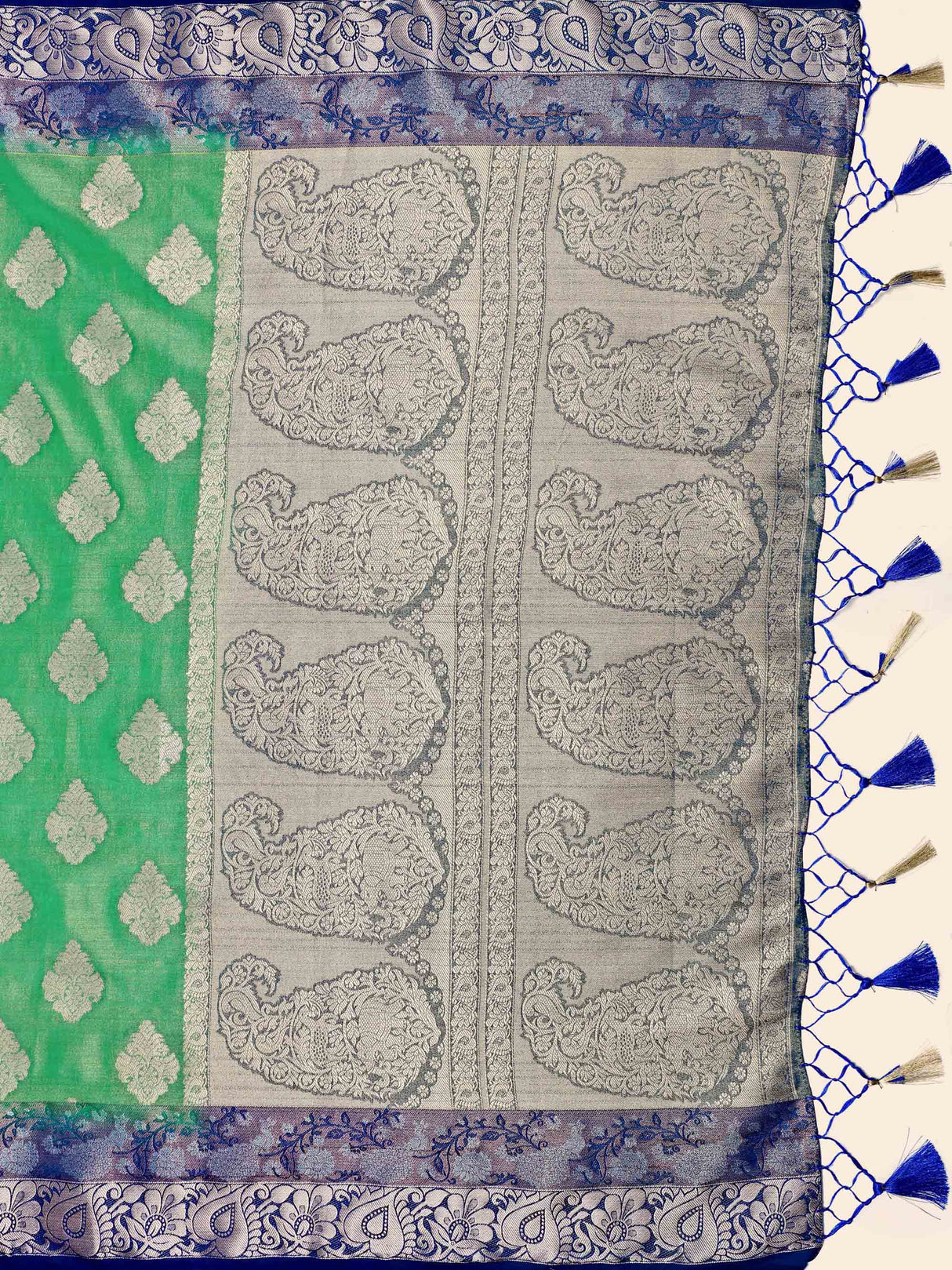 Mimosa Womens Art Silk Saree Kanjivaram Rama Color