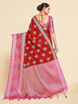 Mimosa Womens Art Silk Saree Kanjivaram Maroon Color