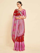 Mimosa Womens Art Silk Saree Kanjivaram Maroon Color