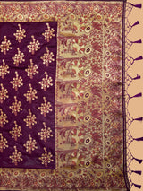 Mimosa Women's Woven Design Kanjivaram Art Silk Saree With Blouse Piece : SA00001220MJFREE