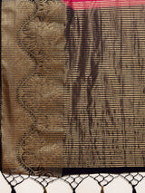 Mimosa Womens Art Silk Saree Kanjivaram Rani Color