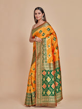 Mimosa Women's Woven Design Kanjivaram Style Art Silk Saree With Blouse Piece : SA00001380MSFREE