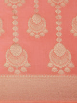 Mimosa Womens Art Silk Saree Kanjivaram Peach Color