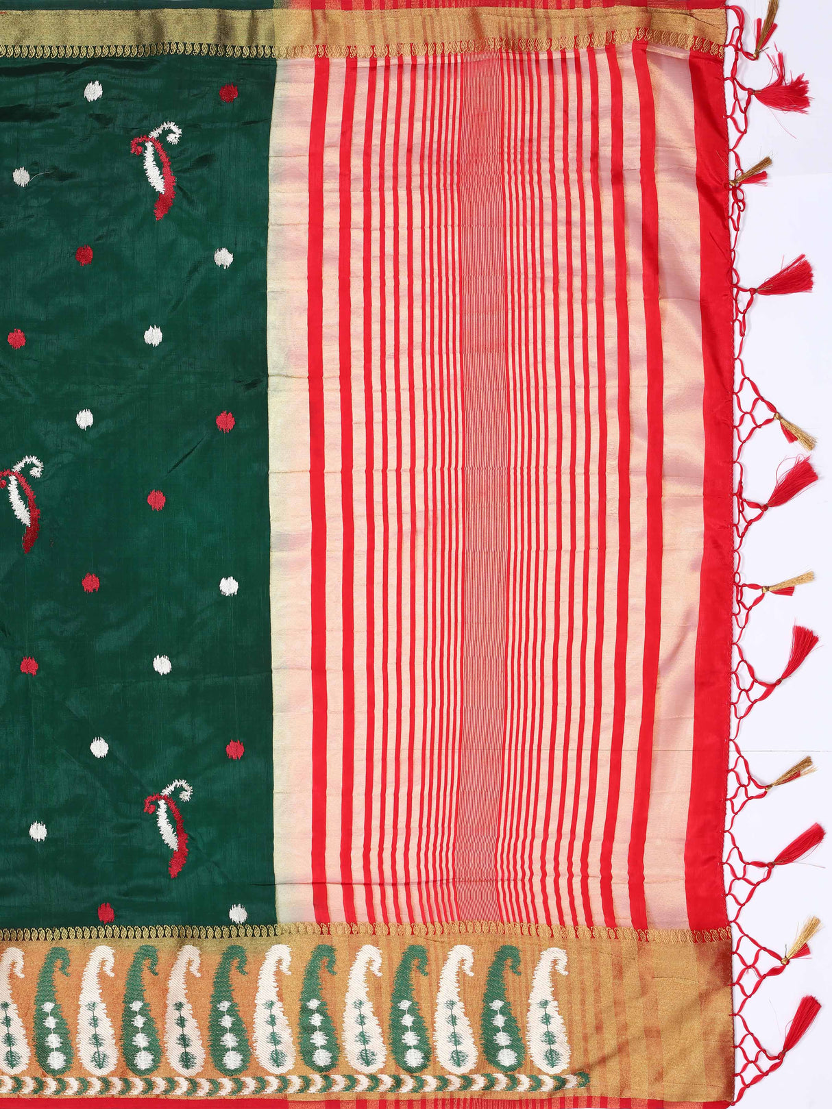 Mimosa Womens Art Silk Saree Kanjivaram style BGreen Color