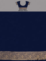 Mimosa Women's Woven Design Kanjivaram Linen Saree With Blouse Piece : SA00001236SFFREE