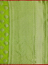 Mimosa Womens Art Silk Saree Kanjivaram Olive Color