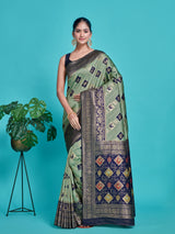 Mimosa Women's Woven Design Kanjivaram Style Art Silk Saree With Blouse Piece : SA00001380PSFREE