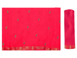 Mimosa Womens Chiffon Saree Banarasi Strawberry Color