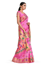 Mimosa Womens Art Silk Saree Dharmavaram Pink Color