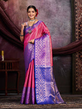 Mimosa Women's Woven Design Kanjivaram Art Silk Saree With Blouse Piece : SA0000912RN