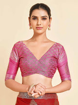 Mimosa Womens Art Silk Saree Kanjivaram Maroon Color