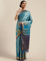 Mimosa Womens Art Silk Saree Kanjivaram Ananda Color