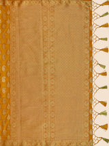 Mimosa Womens Art Silk Saree Kanjivaram Mustard Color