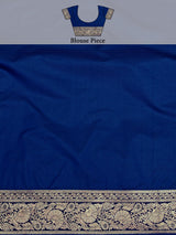 Mimosa Women's Woven Design Patola Style Art Silk Saree With Blouse Piece : SA00001389BLUFREE