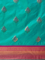 Mimosa Women's Woven Design Kanjivaram Style Art Silk Saree With Blouse Piece : SA00001377RMFREE