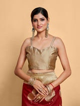 Mimosa Women's Woven Design Kanjivaram Linen Saree With Blouse Piece : SA00001234MRFREE