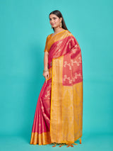 Mimosa Women's Woven Design Kanjivaram Style Art Silk Saree With Blouse Piece : SA0000394RNFREE