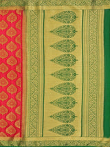 Mimosa Womens Crepe Saree Mysore Silk Red Color