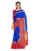 Mimosa Womens Art Silk Saree Kanjivaram Royal Blue Color