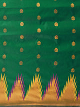Mimosa Women's Woven Design Kanjivaram Style Art Silk Saree With Blouse Piece : SA00001386BGFREE