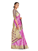 Mimosa Womens Art Silk Saree Kanjivaram Pink Color