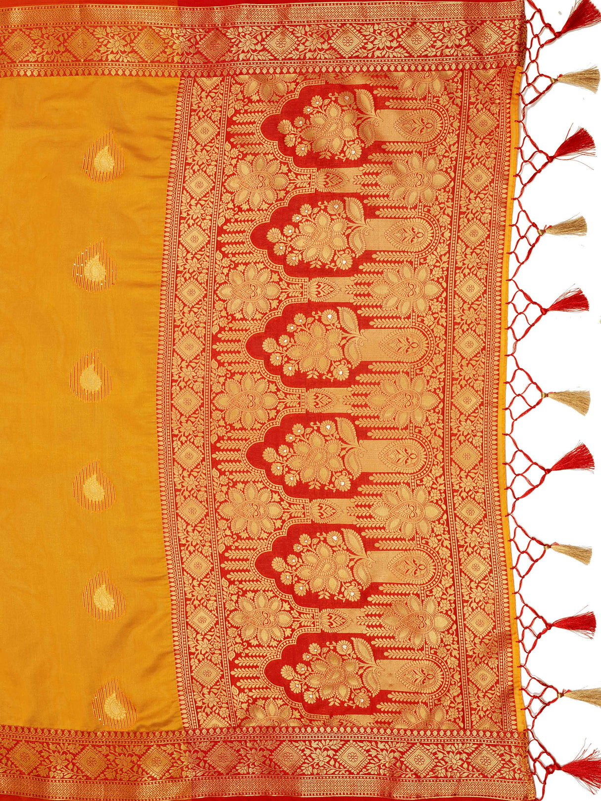 Mimosa Women's Woven Design Kanjivaram Art Silk Saree With Blouse Piece : SA0000944GD