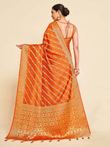 Mimosa Womens Art Silk Saree Kanjivaram Mustard Color