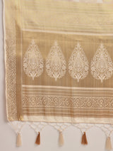 Mimosa Women's Woven Design Kasavu Crepe Saree With Blouse Piece : SA00001200CRFREE