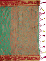 Mimosa Women's Woven Design Kanjivaram Art Silk Saree With Blouse Piece : SA0000943SF