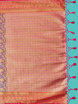 Mimosa Women's Woven Design Kanjivaram Style Art Silk Saree With Blouse Piece : SA0000375MRFREE