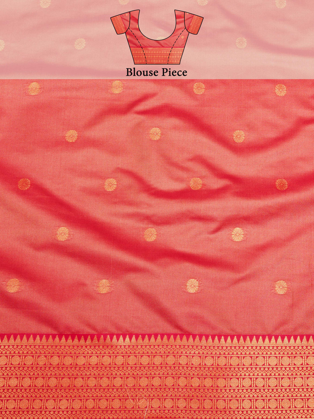 Mimosa Women's Woven Design Kanjivaram Style Art Silk Saree With Blouse Piece : SA00001377HWFREE