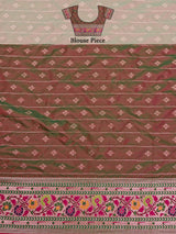 Mimosa Women's Woven Design Patola Style Art Silk Saree With Blouse Piece : SA00001349RNFREE