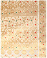 Mimosa Womens Art Silk Saree Kanjivaram Halfwhite Color