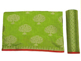 Mimosa Womens Art Silk Saree Kanjivaram Olive Color
