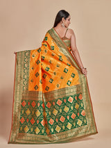 Mimosa Women's Woven Design Kanjivaram Style Art Silk Saree With Blouse Piece : SA00001380MSFREE