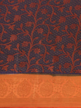 Mimosa Womens Art Silk Saree Kanjivaram Navy Blue Color