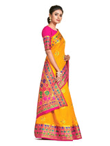 Mimosa Womens Art Silk Saree Dharmavaram Gold Color