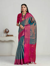 Mimosa Women's Woven Design Kanjivaram Art Silk Saree With Blouse Piece : SA00001134SF