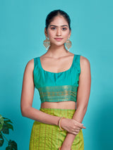 Mimosa Women's Woven Design Kanjivaram Style Art Silk Saree With Blouse Piece : SA00001374OLFREE