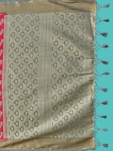 Mimosa Women's Woven Design Kanjivaram Style Art Silk Saree With Blouse Piece : SA0000379RNFREE