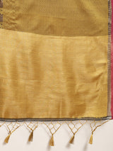 Mimosa Womens Art Silk Saree Kanjivaram Yellow Color