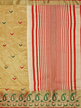 Mimosa Womens Art Silk Saree Kanjivaram Chiku Color