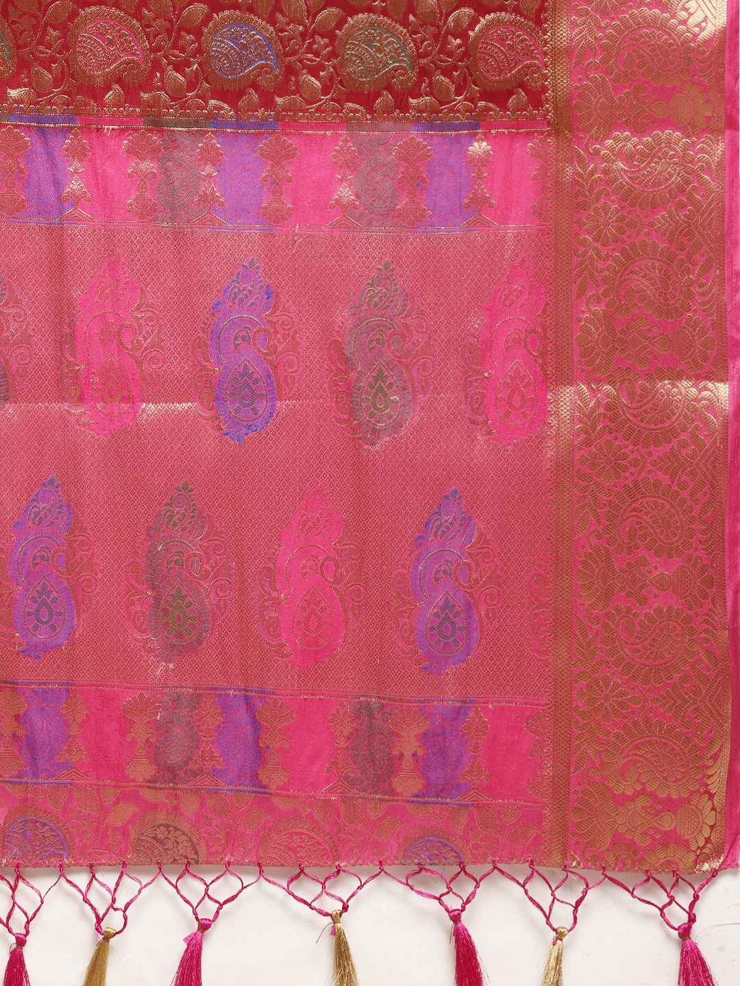 Mimosa Womens Art Silk Saree Kanjivaram Maroon Color