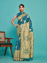 Mimosa Women's Woven Design Kanjivaram Art Silk Saree With Blouse Piece : SA00001246IBFREE
