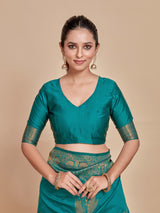 Mimosa Women's Woven Design Kanjivaram Style Art Silk Saree With Blouse Piece : SA00001382SFFREE