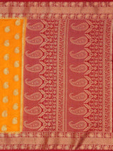 Mimosa Womens Art Silk Saree Kanjivaram Mustard Color