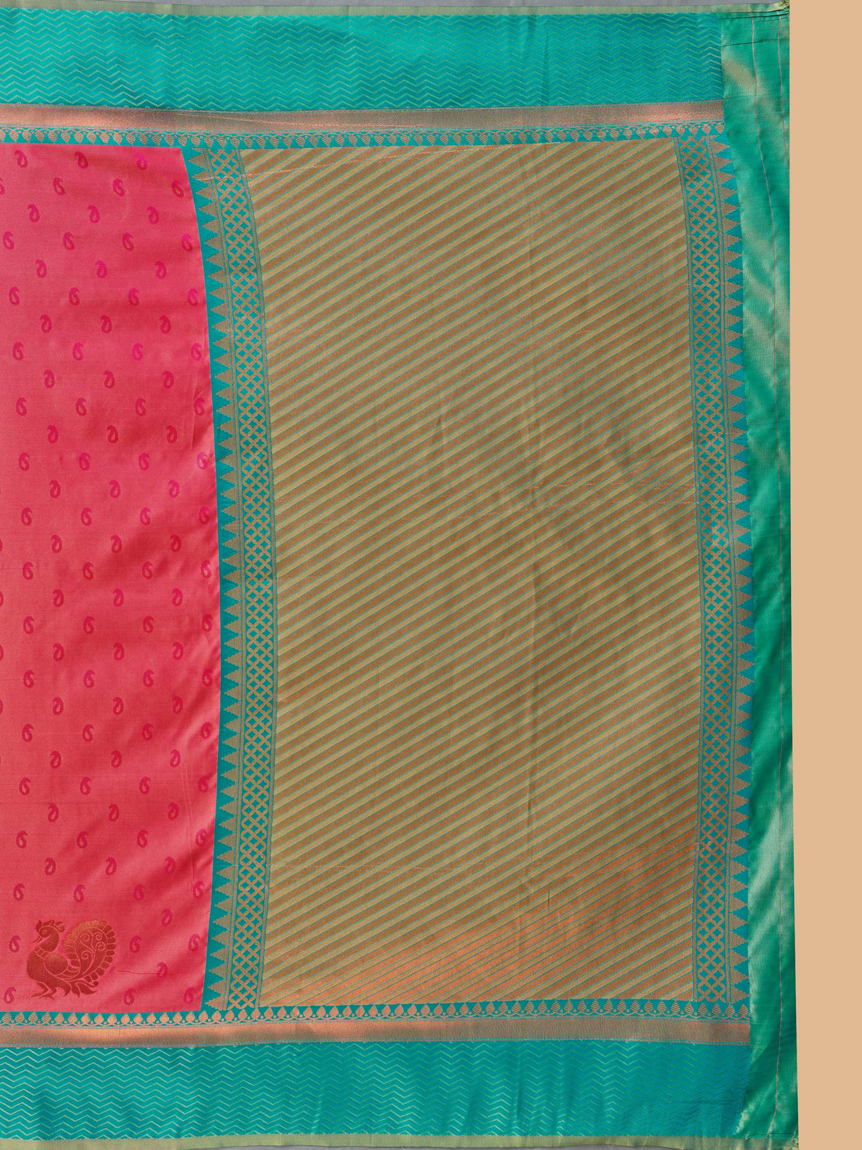 Mimosa Women's Woven Design Kanjivaram Style Art Silk Saree With Blouse Piece : SA00001387RNFREE