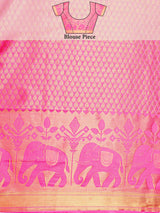 Mimosa Womens Art Silk Saree Kanjivaram Gajjari Color